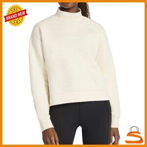 Mock Neck Sweatshirt Midweight Cotton Blend Standard Fit Activewear